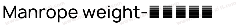 Manrope weight字体转换
